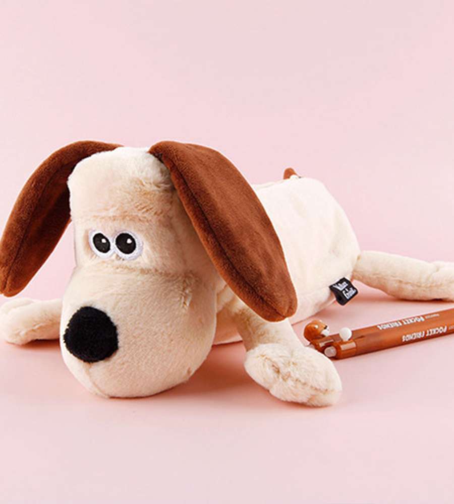 Wallace and Gromit Character Plush Pen Case Fabric Pencil Pouch 687231