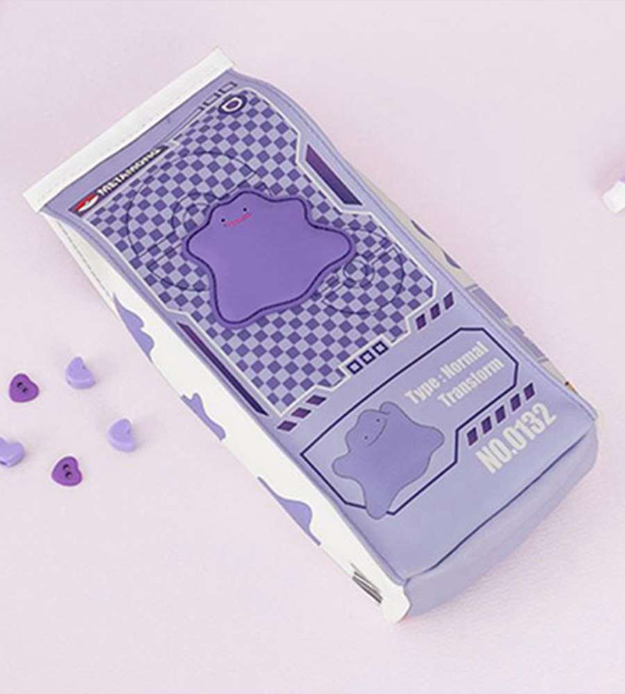 Pokémon Ditto Character Milk Carton Plush Pouch Pencil Case 778231
