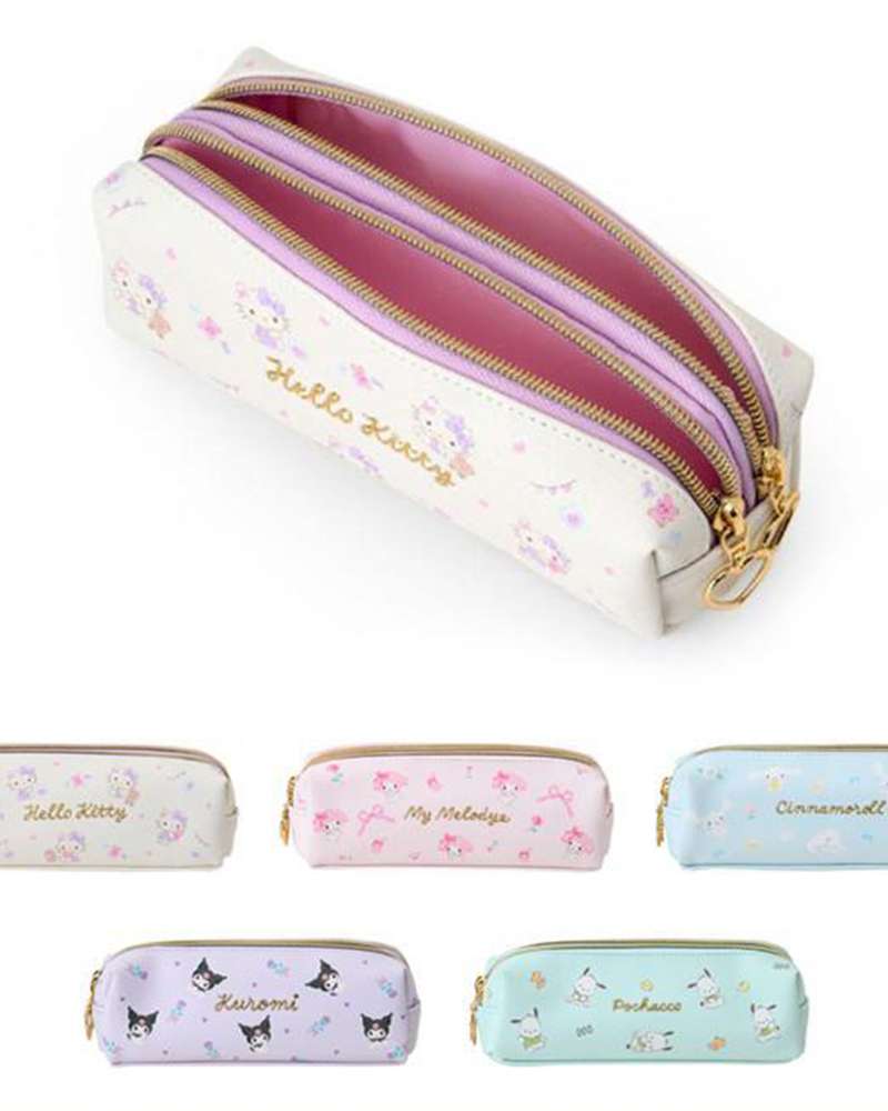Sanrio Character Double Pen Pouch Plush Pencil Case