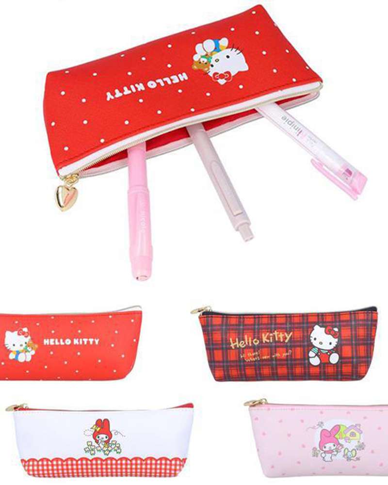 Hello Kitty & My Melody Character Plush Pen Pouch Pencil Case