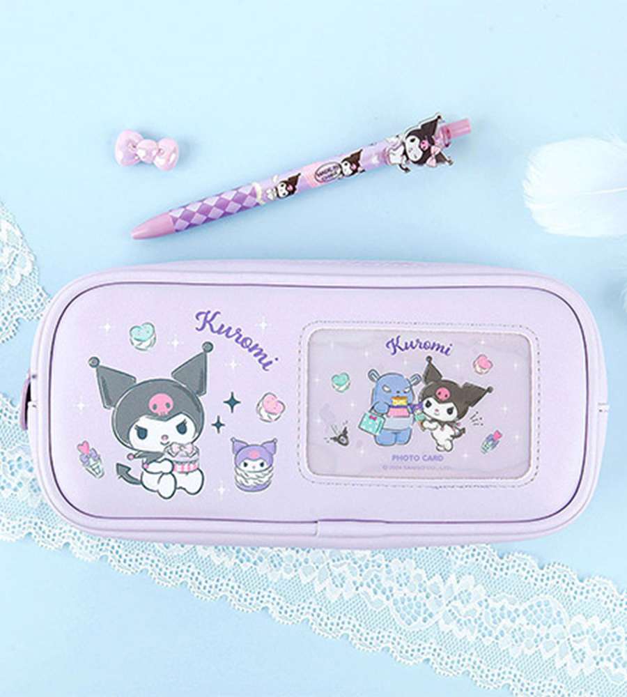 Kuromi Character Photocard Holder Plush Pencil Case 244156