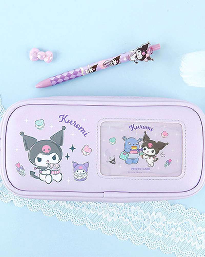 Kuromi Character Photocard Holder Plush Pencil Case 244156
