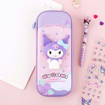 Kuromi Character Naekkooya Soft Squishy Multi-Case Plush Pencil Pouch 831149