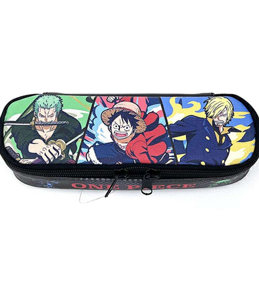 One Piece Character Full-Open Embroidered Pen Pouch (589325)