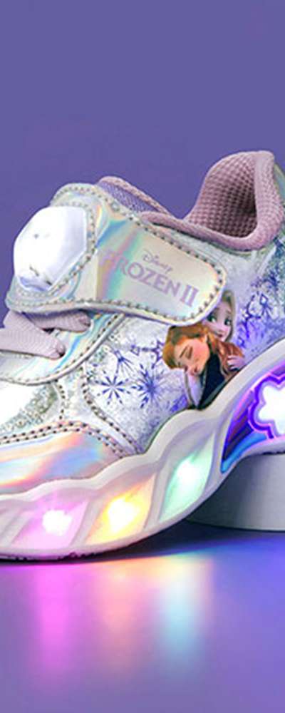 Frozen 2 Character Silver Light-Up Kids Sneakers 545490