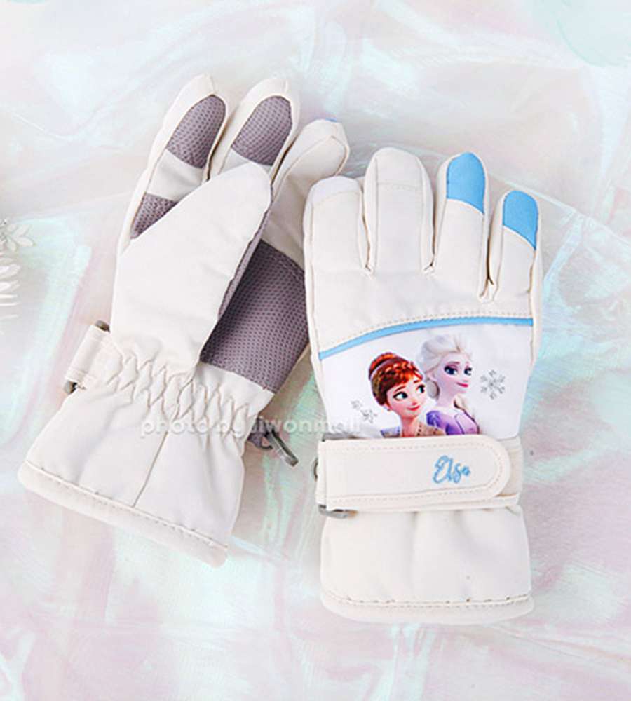 Frozen 2 Character Sisters Winter Oji Winter Gloves (Ivory) 942925
