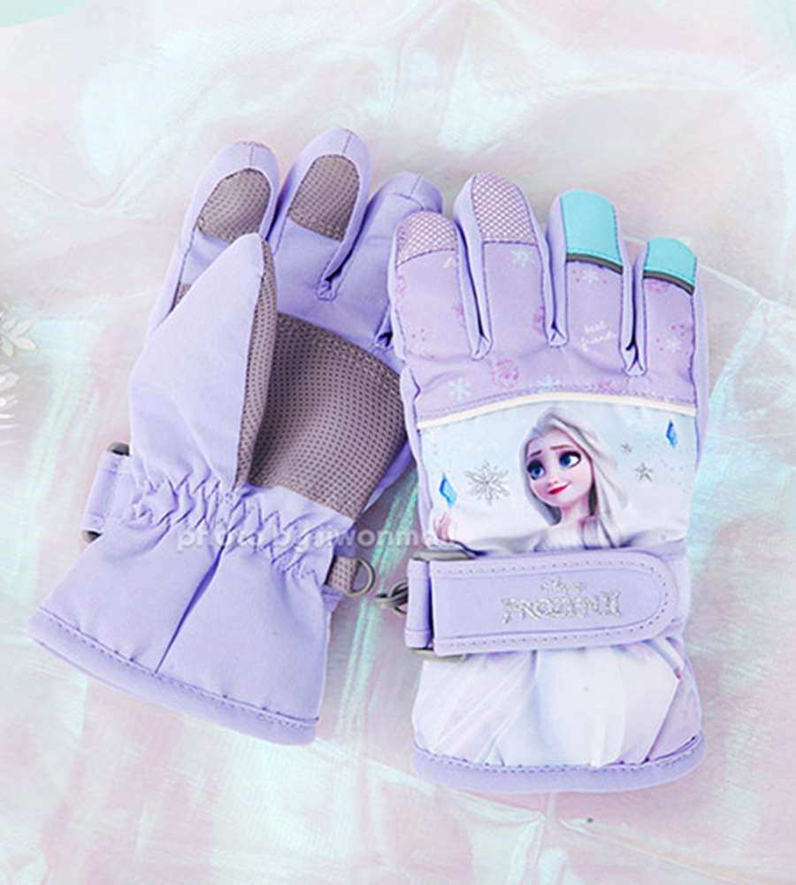 Frozen 2 Character Elsa Winter Ogie Thermal Gloves (Purple) 942857