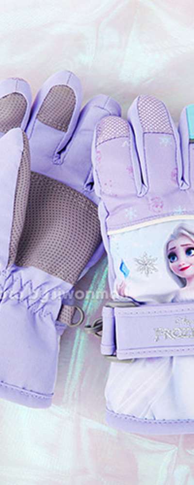 Frozen 2 Character Elsa Winter Ogie Thermal Gloves (Purple) 942857