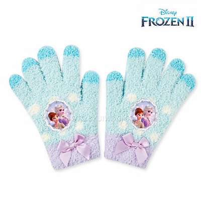 Frozen 2 Ribbon Polka Dot Character Winged Fleece Suede Gloves 315372