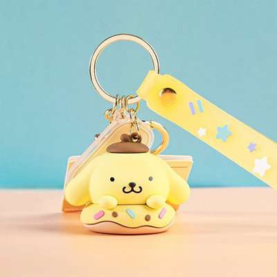 Pompompurin Donut Figure Keyring Character Key Holder 403053