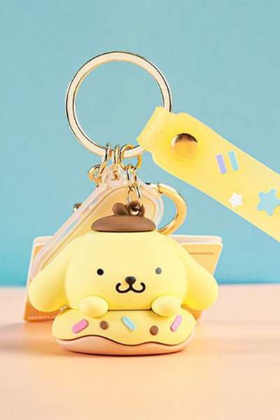 Pompompurin Donut Figure Keyring Character Key Holder 403053