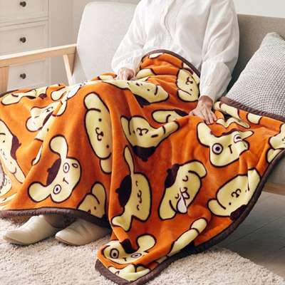 Pompompurin Character Half Knee Blanket 100x140cm (Face) 006250