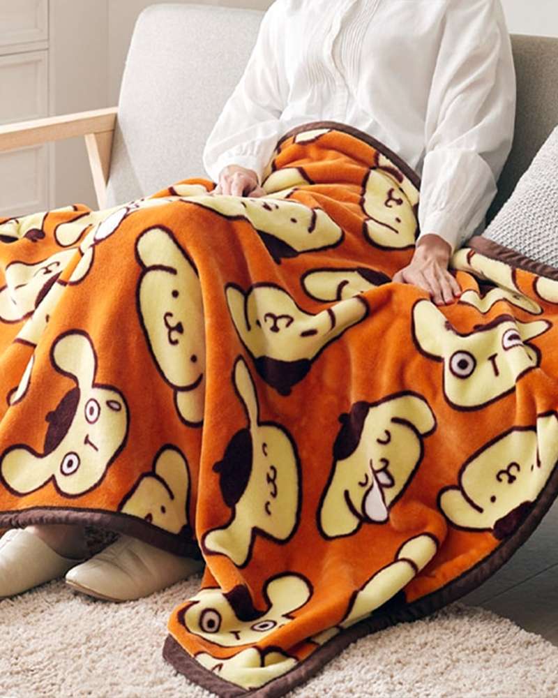 Pompompurin Character Half Knee Blanket 100x140cm (Face) 006250