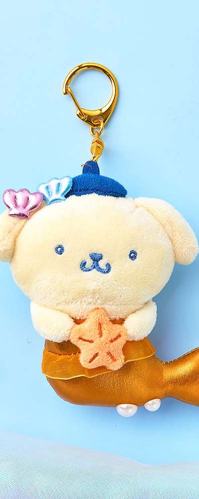 Pompompurin Character Mermaid 10cm Keyring Bag Charm 071191