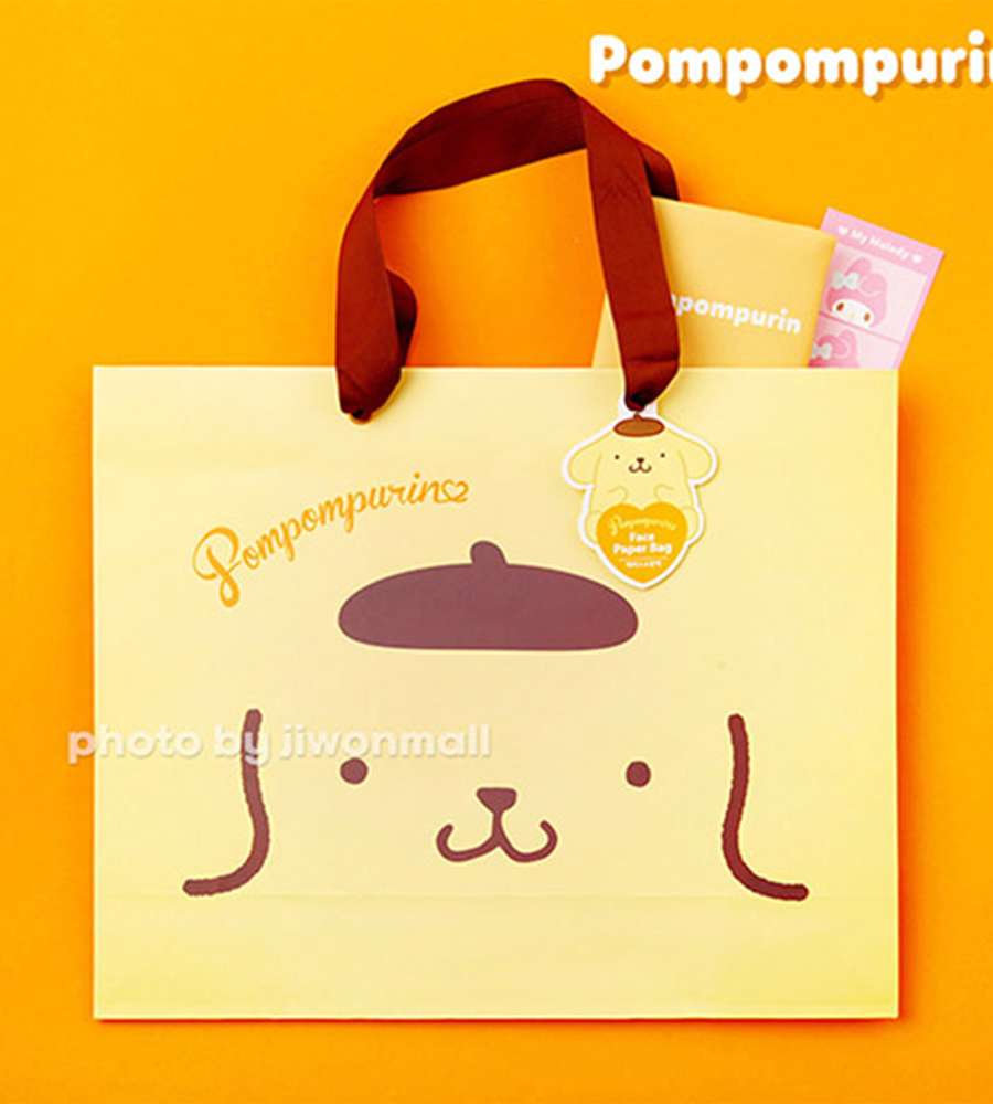 Pompompurin Character Face Paper Shopping Bag 878767