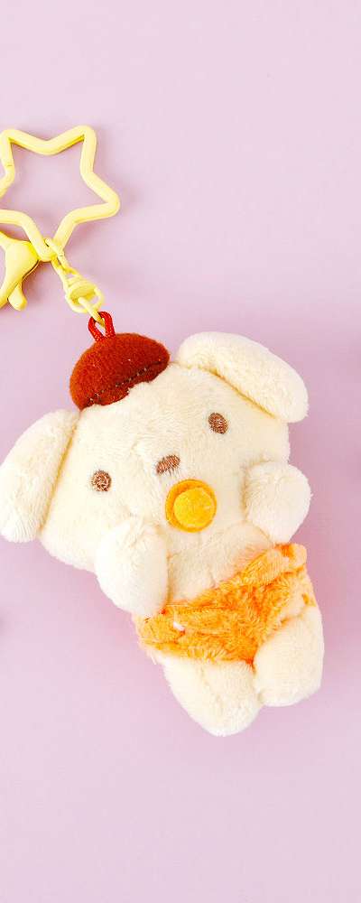 Pompompurin Character Squishy 8cm Keyring Bag Charm 087355