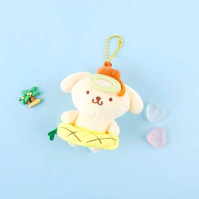 Pompompurin Character Summer 8cm Keyring Bag Charm 082312