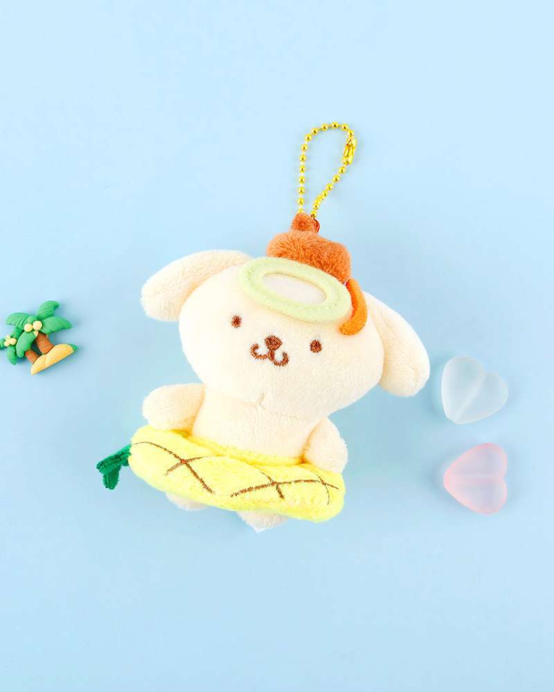 Pompompurin Character Summer 8cm Keyring Bag Charm 082312