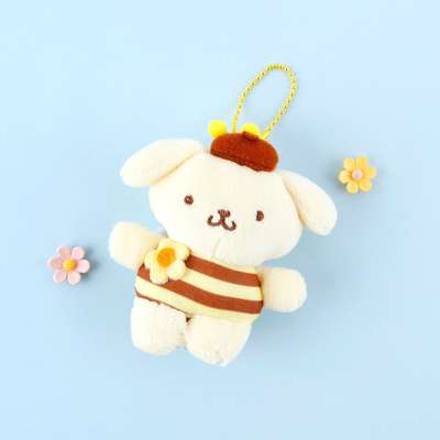 Pom Pom Purin Character Bee 8cm Keyring Bag Charm 089373