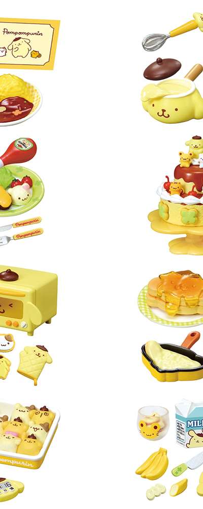 Pompompurin Cooking Figure Food Essing Miniature Box Set (Re-Ment) (Japan) 152646