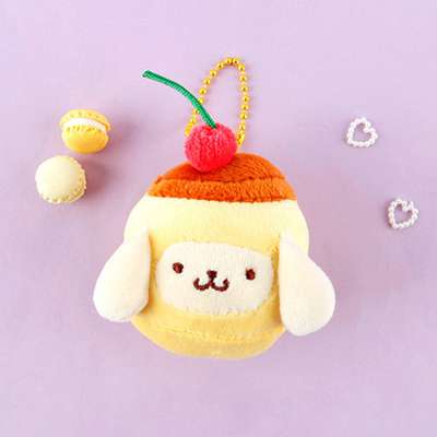 Pompompurin Character Pudding 8cm Plush Keychain Bag Charm 508555