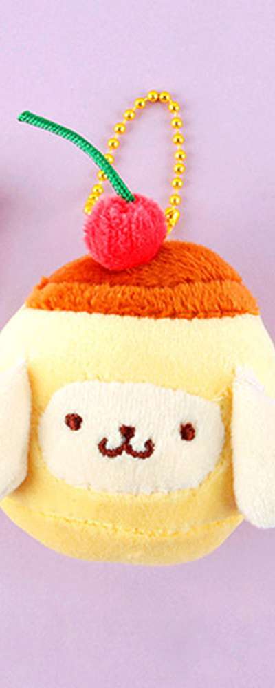 Pompompurin Character Pudding 8cm Plush Keychain Bag Charm 508555
