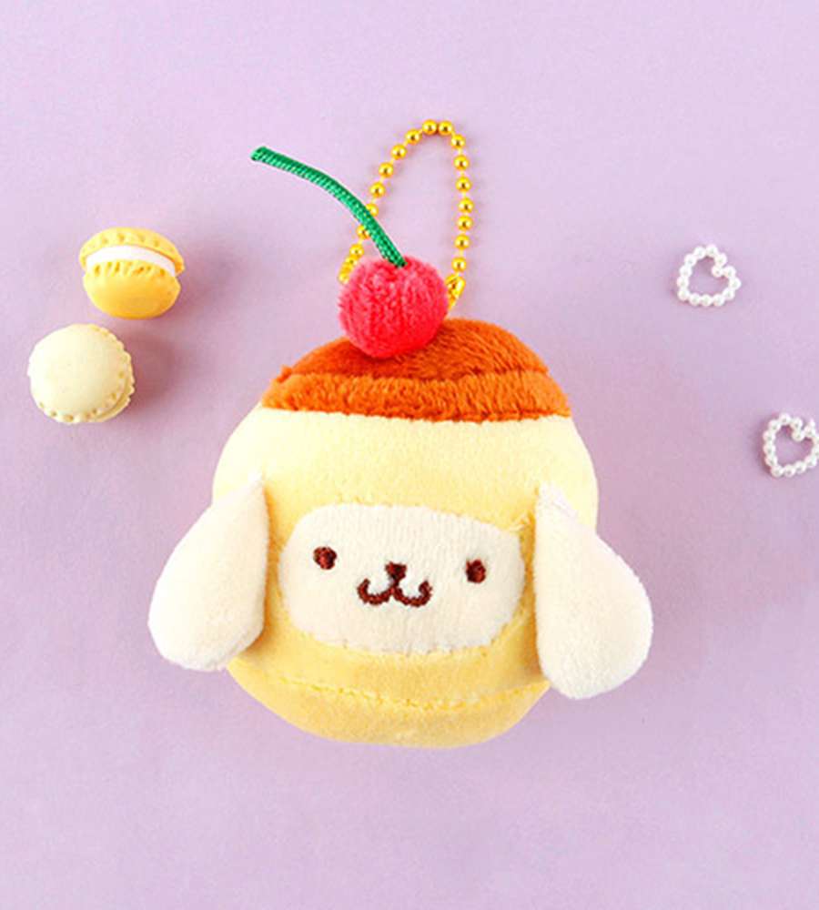 Pompompurin Character Pudding 8cm Plush Keychain Bag Charm 508555