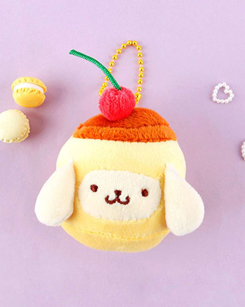 Pompompurin Character Pudding 8cm Plush Keychain Bag Charm 508555