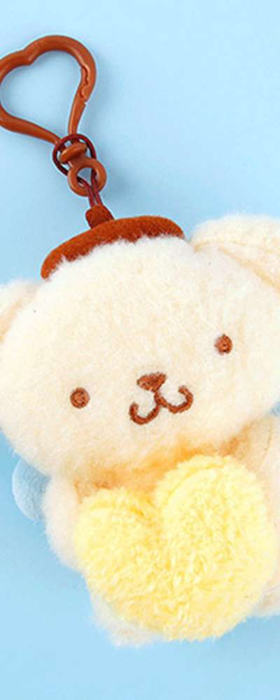 Pompompurin Character Heart Angel 12cm Plush Keyring Bag Charm 082107