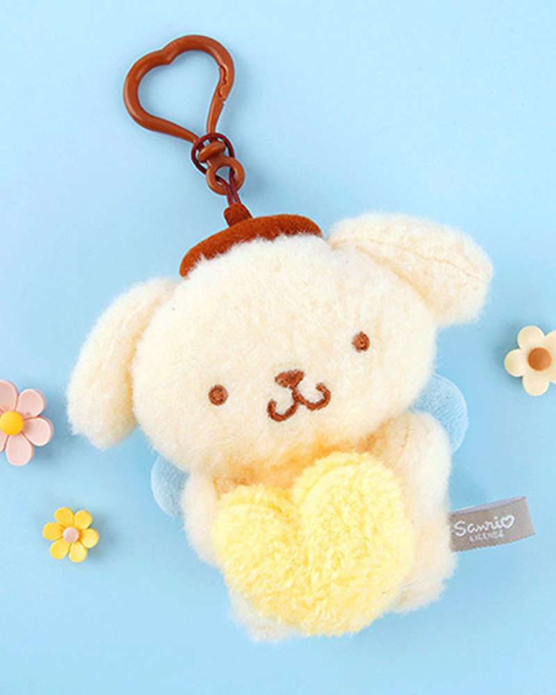 Pompompurin Character Heart Angel 12cm Plush Keyring Bag Charm 082107