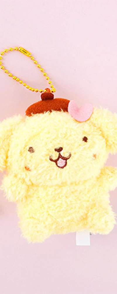 Pompompurin Character Cutie 8cm Plush Doll Keyring Bag Charm 509088