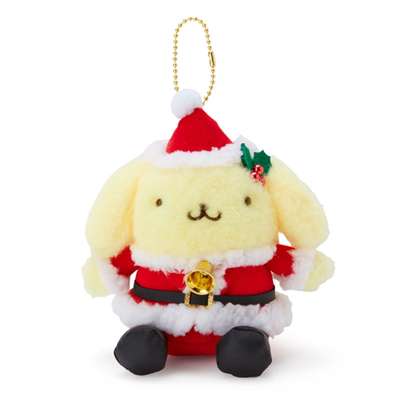 Pom Pom Purin Mascot Plush Keychain (Santa 2021)