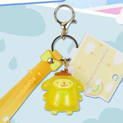 Pompompurin Character Raincoat 3D Figure Keyring 743058