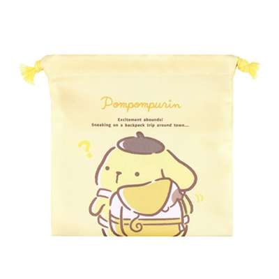 Pompompurin Character Flat Drawstring Pouch (A) 218172