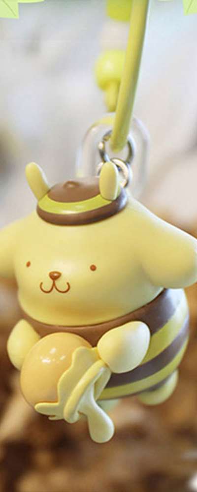 Pompompurin Character Angel Phone Strap Figure Keyring 745045