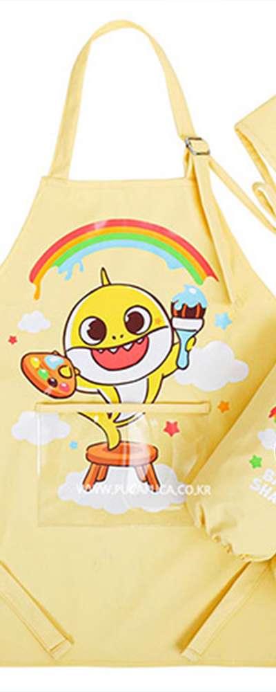 ベビーシャーク アート キャラクター エプロン 袖カバー バンダナ 3種セット 724773