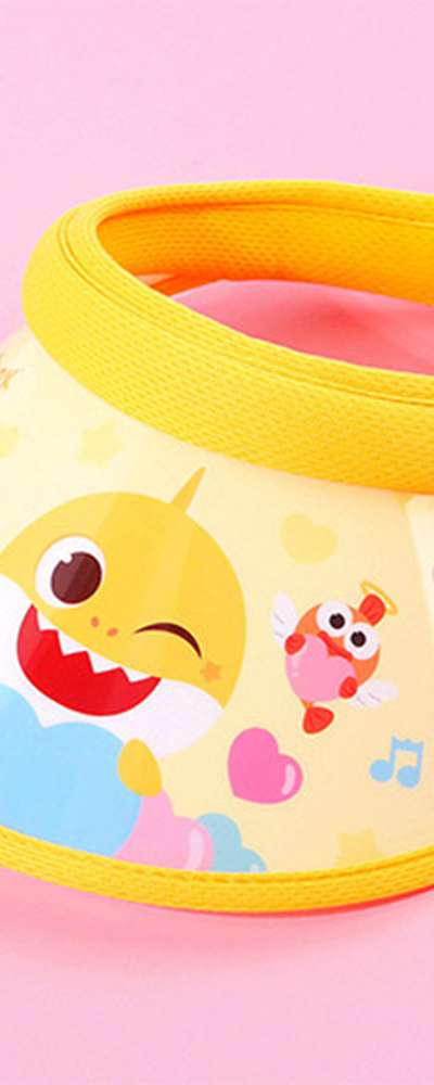 ピンクフォン ベビーシャーク キャラクター ハート 水遊び サンキャップ ピンキャップ 帽子 063082