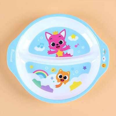 Pinkfong Character Melamine Snack Plate with Handle 482516