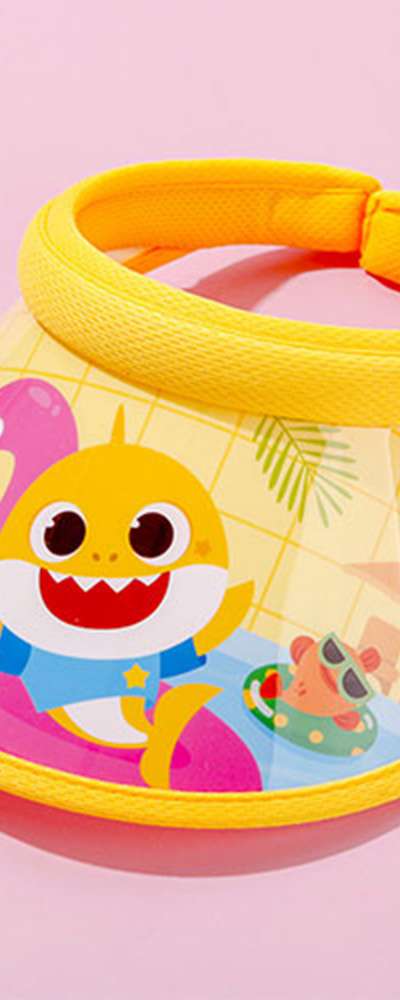 ピンクフォン ベイビーシャーク キャラクター 水遊び フィンキャップ サンキャップ 帽子 061491