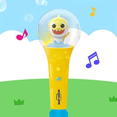 Baby Shark Character Spinning Melody Stick Bubble Gun Bubble Toy 736177