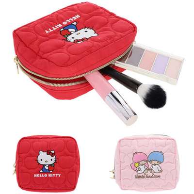 Hello Kitty Little Twin Stars Character Quilted Pouch (Memories)