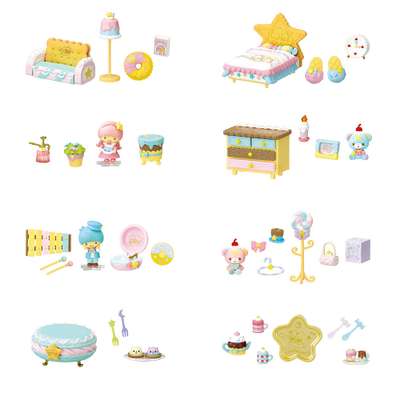 Little Twin Stars Pastel Sweet Room Figure Shokugan Miniature Box Set (Re-Ment) (Japan) 152523