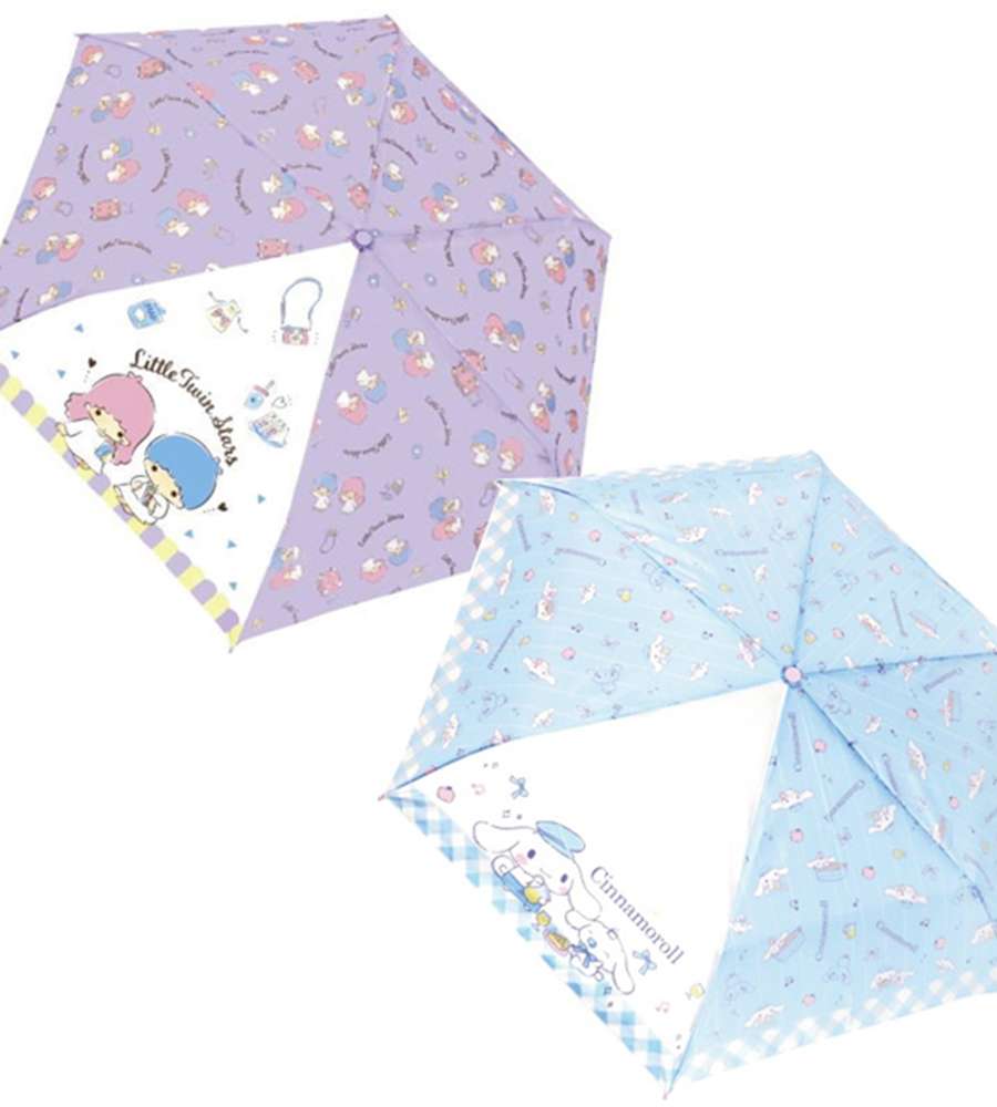 Little Twin Stars Cinnamoroll Character 3-Section Folding Manual Umbrella (Japan)