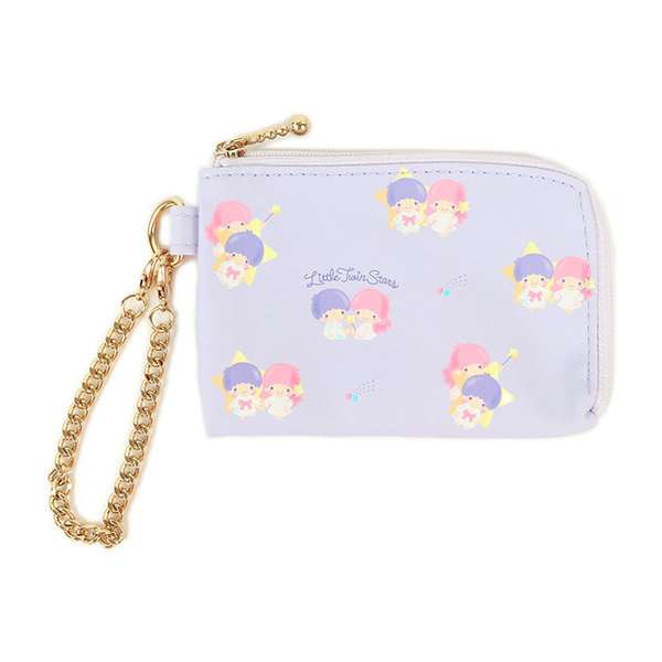 Twin Star Multi Pouch Card Wallet with Chain