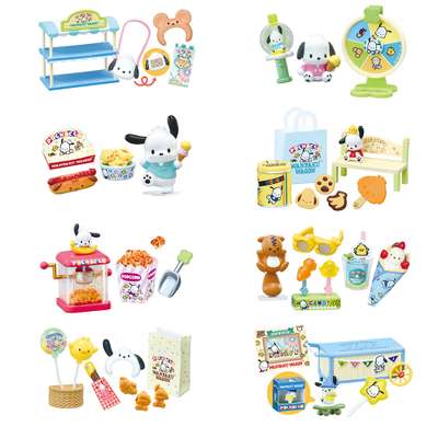 Pochacco Amusement Park Wagon Snack Figurine Food Toy Miniature Box Set (RE-MENT) (Japan) 152745
