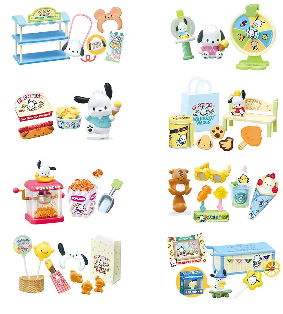 Pochacco Amusement Park Wagon Snack Figurine Food Toy Miniature Box Set (RE-MENT) (Japan) 152745