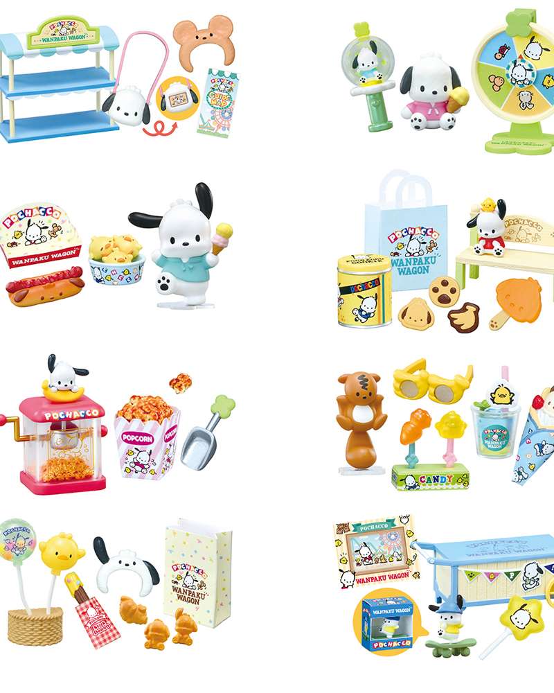 Pochacco Amusement Park Wagon Snack Figurine Food Toy Miniature Box Set (RE-MENT) (Japan) 152745