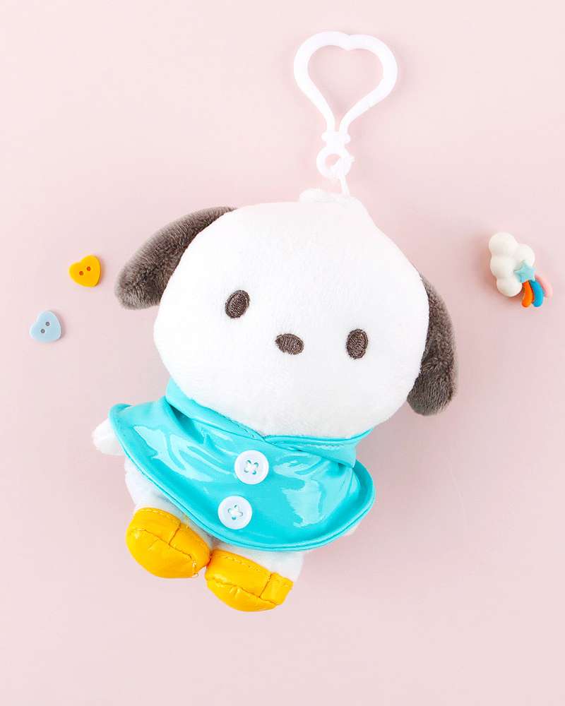 Pochacco Character Raincoat Keyring Bag Charm 13cm 089878