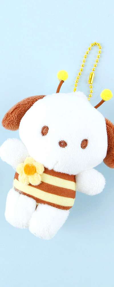 Pochaco Character Bee 8cm Keyring Bag Charm 089380