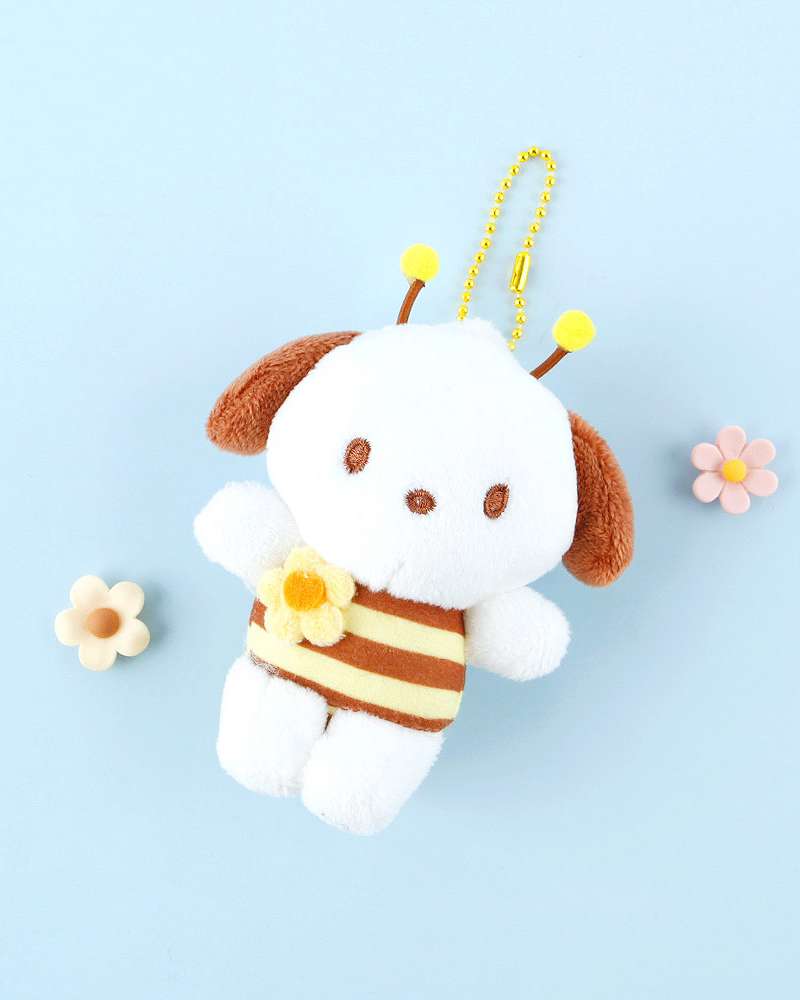 Pochaco Character Bee 8cm Keyring Bag Charm 089380
